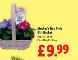 Lidl Mother's Day Pink Gift Basket offer