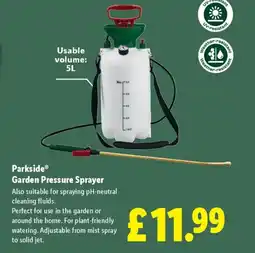 Lidl Parkside Garden Pressure Sprayer offer