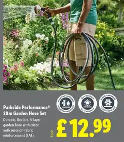 Lidl Parkside Performance® 20m Garden Hose Set offer