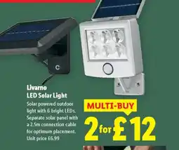 Lidl Livarno LED Solar Light offer