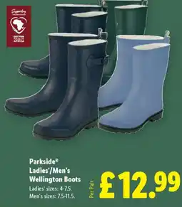 Lidl Parkside Ladies'/Men's Wellington Boots offer