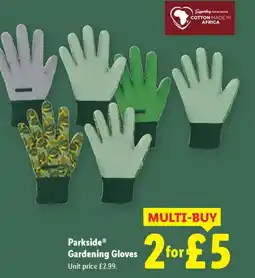 Lidl Parkside Gardening Gloves offer