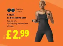 Lidl CRIVIT Ladies' Sports Vest offer
