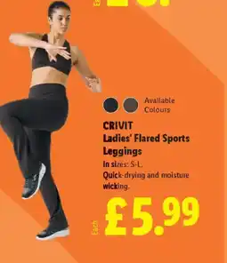 Lidl CRIVIT Ladies' Flared Sports Leggings offer
