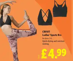 Lidl CRIVIT Ladies' Sports Bra offer