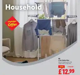 Lidl W5 3 Tier Clothes Airer offer