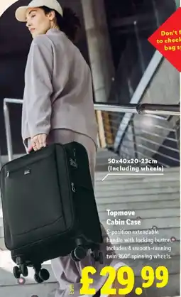Lidl Topmove Cabin Case offer