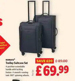 Lidl Esmara Trolley Suitcase Set offer