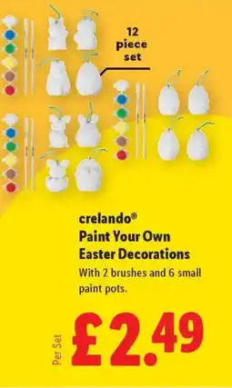 Lidl Crelando Paint Your Own Easter Decorations offer