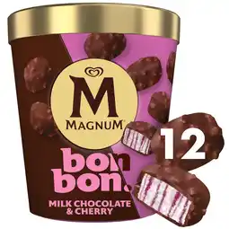 Iceland Magnum Bonbon Cherry & Milk Chocolate Ice Cream Frozen Snack 204ml 12MP offer