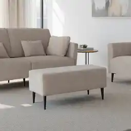 Costco MOONAP Monroe Beige Fabric Footstool offer