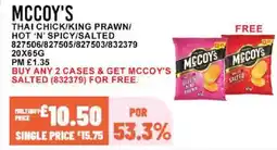 Bestway MCCOY'S Thai chick/king prawn/ hot 'n' spicy/salted offer