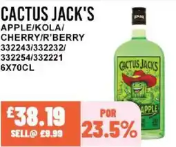 Bestway CACTUS JACK'S Apple/kola/ cherry/r'berry offer