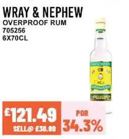 Bestway WRAY & NEPHEW Overproof rum offer
