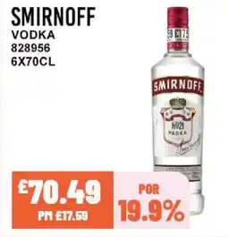 Bestway SMIRNOFF Vodka offer