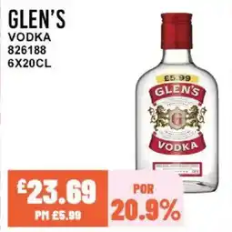 Bestway GLEN'S Vodka offer