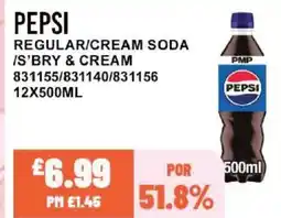 Bestway PEPSI Regular/cream soda /s'bry & cream offer