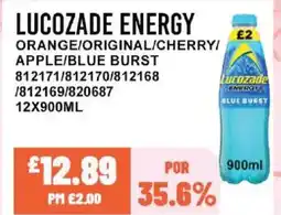Bestway LUCOZADE ENERGY Orange/original/cherry/ apple/blue burst offer