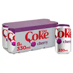 Iceland Diet Coke Cherry 8 x 330ml Cans offer