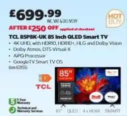 Costco TCL 85P8K-UK 85 Inch QLED Smart TV offer