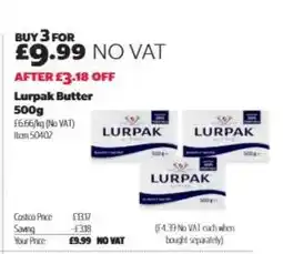 Costco LURPAK Butter offer