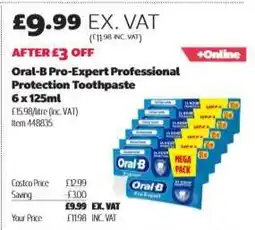 Costco Oral-B Pro-Expert Professional Protection Toothpaste 6 x 125ml offer