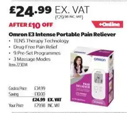 Costco Omron E3 Intense Portable Pain Reliever offer