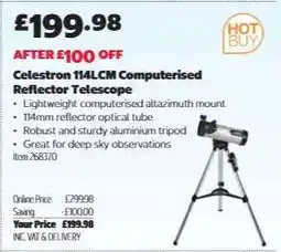 Costco Celestron 114LCM Computerised Reflector Telescope offer