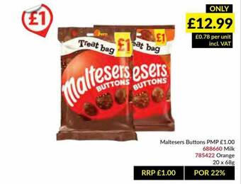 Musgrave MarketPlace Maltesers Buttons Milk, Orange offer