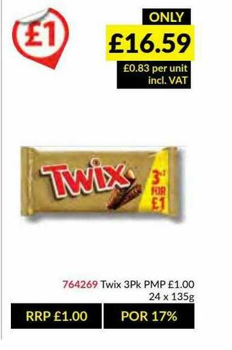 Musgrave MarketPlace Twix 3pk offer