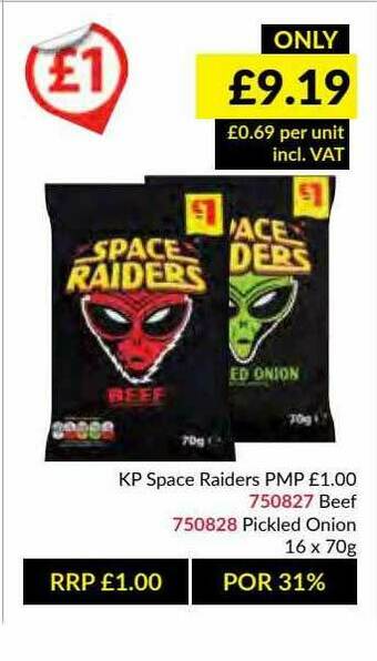 Musgrave MarketPlace Kp Space Raiders Beef, Pickled Onion offer