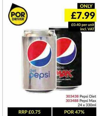 Musgrave MarketPlace Pepsi Diet, Pepsi Max offer