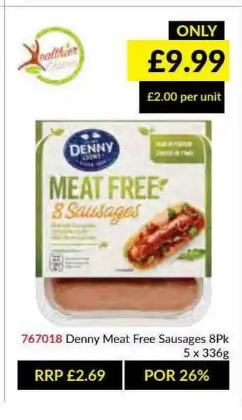 Musgrave MarketPlace Denny Meat Free Sausages 8pk offer