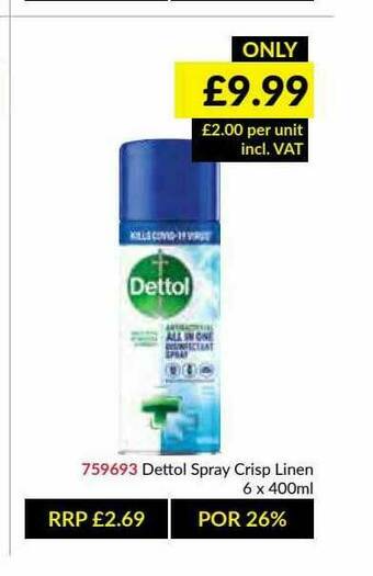 Musgrave MarketPlace Dettol Spray Crisp Linen offer
