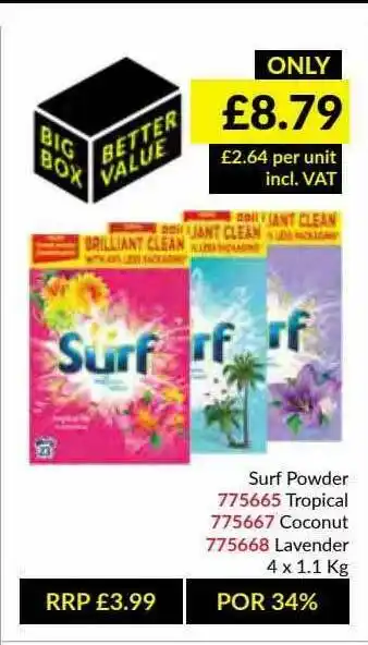 Musgrave MarketPlace Surf Powder Tropical, Coconut Lavender offer