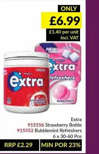 Musgrave MarketPlace Extra Strawberry Bottle, Bubblemint Refreshers offer
