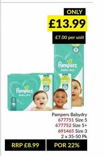 Musgrave MarketPlace Pampers Babydry offer