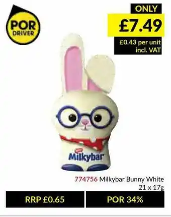 Musgrave MarketPlace Milkybar Bunny White offer