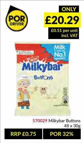 Musgrave MarketPlace Milkybar Buttons offer