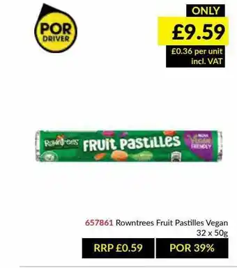 Musgrave MarketPlace Rowntrees Fruit Pastilles Vegan offer