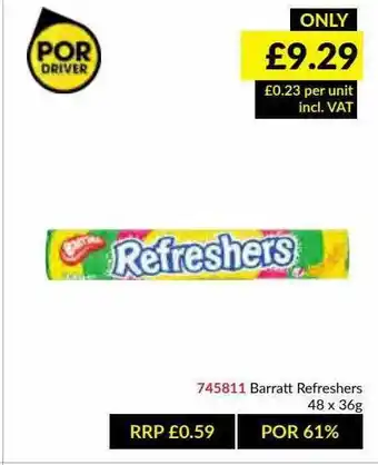 Musgrave MarketPlace Barratt Refreshers offer
