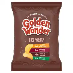 Iceland Golden Wonder Meaty Pack 16 x 25g offer