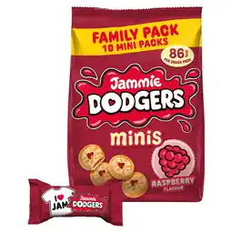 Iceland Jammie Dodgers Minis Raspberry Flavour Biscuits 10 Snack Packs offer