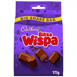 Iceland Cadbury Bitsa Wispa Chocolate Large Share Bag 175g offer