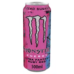 Iceland Monster Energy Drink Ultra Fantasy Ruby Red Zero Sugar 500ml offer