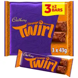 Iceland Cadbury Twirl Orange Chocolate 3 Pack Multipack 129 g offer