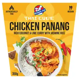 Iceland Kitchen Joy Chicken Panang Rich Coconut & Lime Curry with Jasmine Rice 350g offer