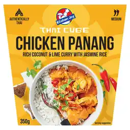 Iceland Kitchen Joy Chicken Panang Rich Coconut & Lime Curry with Jasmine Rice 350g offer