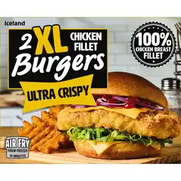 Iceland Iceland 2XL Ultra Crispy Chicken Fillet Burgers 400g offer