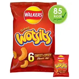 Iceland Walkers Wotsits Sweet & Spicy Snacks Multipack Crisps 6 x 16g offer